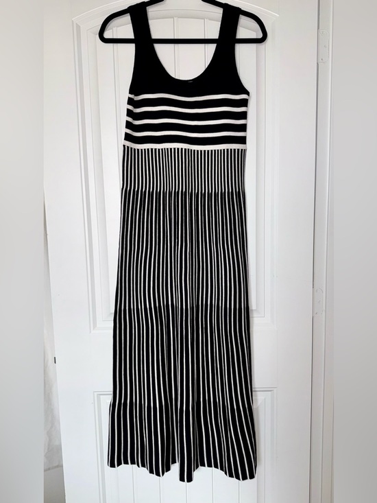 Active USA Dresses & Skirts - Active USA Black and White Striped Maxi Dress